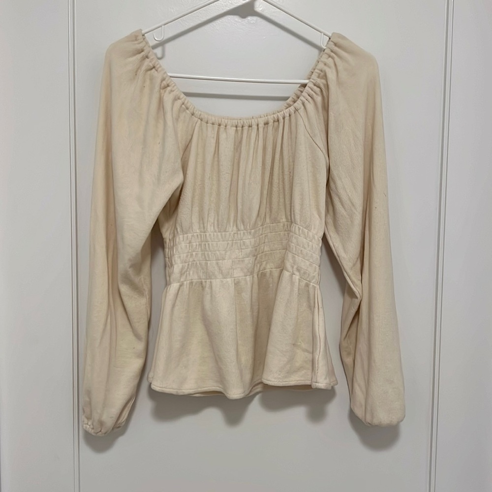 Madewell Ivory Off-the-Shoulder Top (XXS)